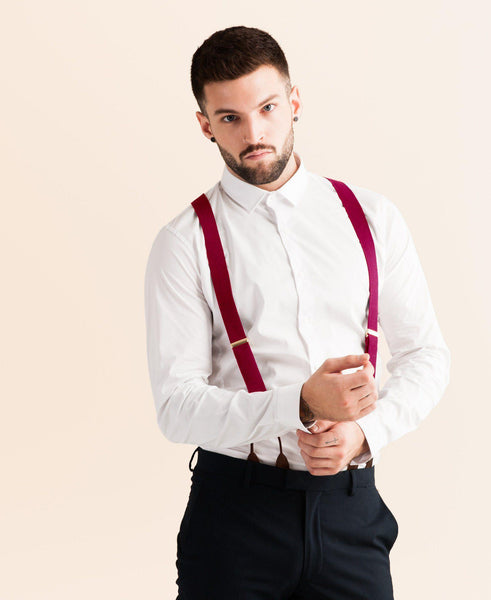 red dress suspenders Red Suspenders