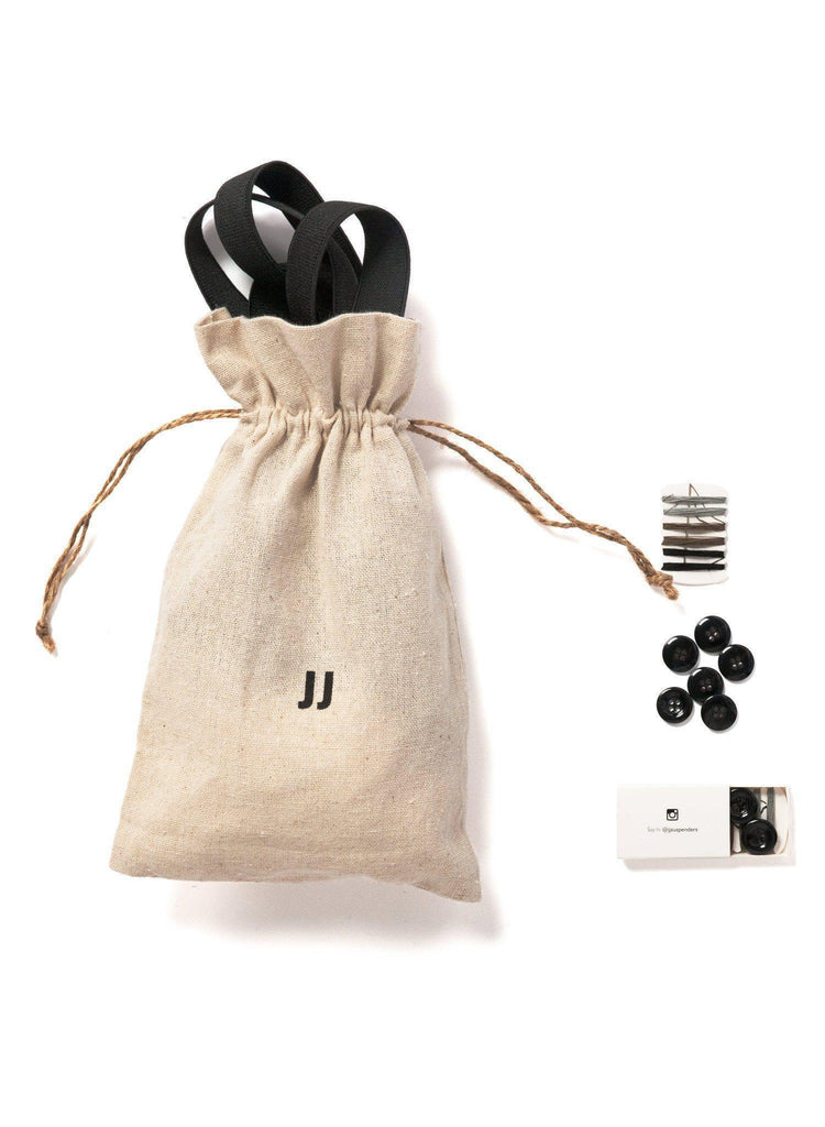 Jet Set - Skinny Black Suspenders - JJ Suspenders