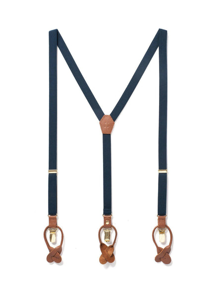 Navy Baby - Skinny Navy Suspenders - JJ Suspenders