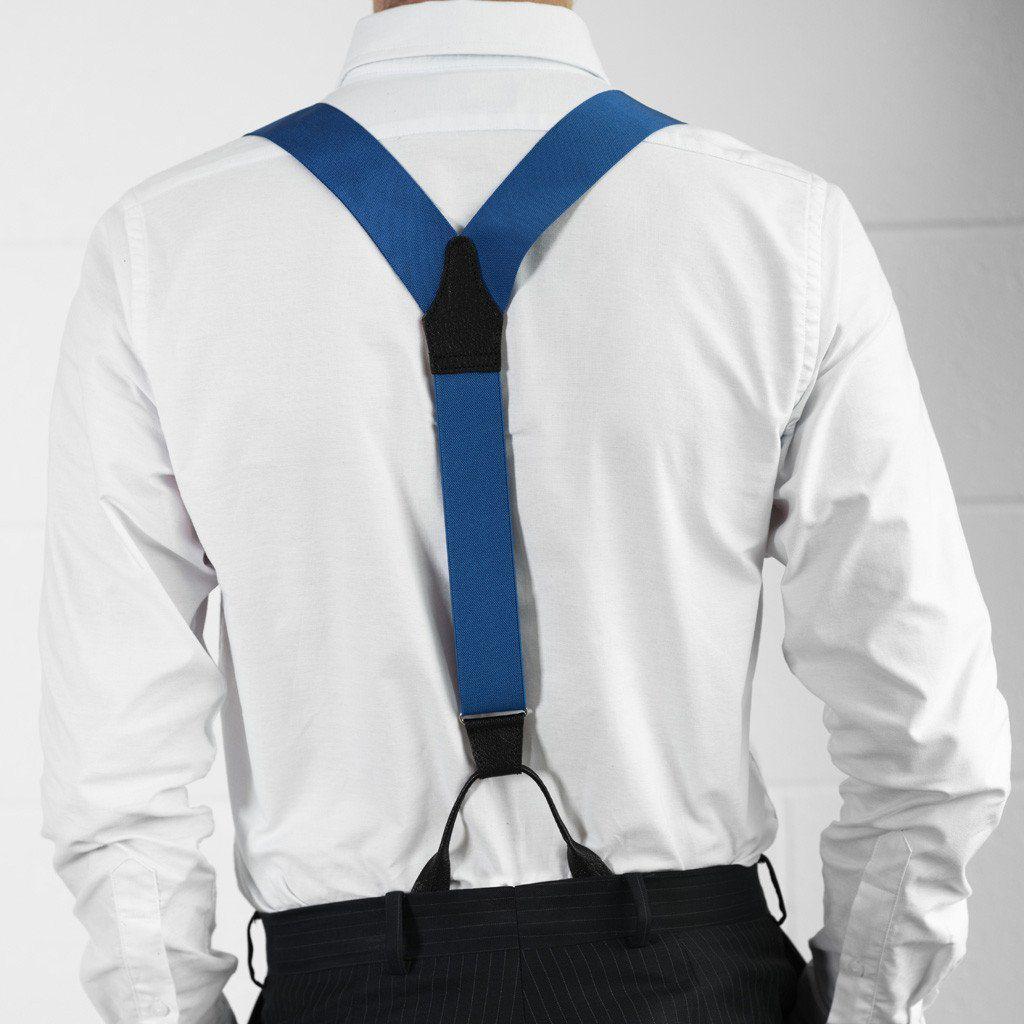 True Blue - Classic Blue Suspenders - JJ Suspenders