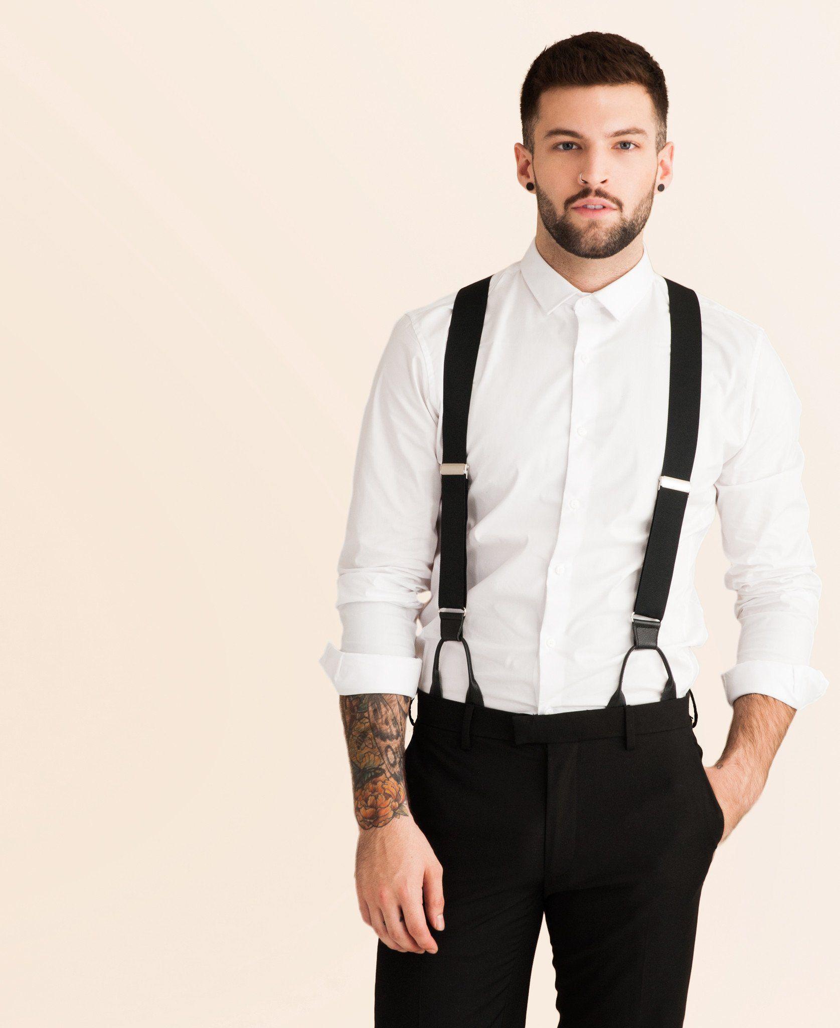Back to Black - Formal Black Suspenders