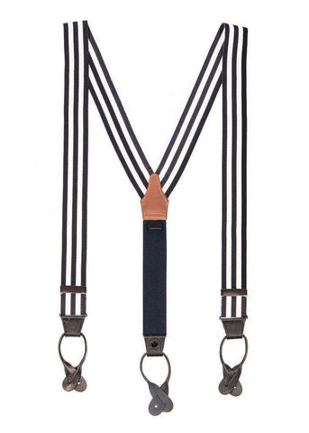 Navy Grosgrain Suspenders