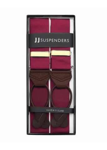 Berry Dramatic - Formal Burgundy Suspenders - JJ Suspenders