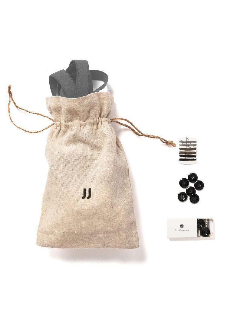 Cool Steel - Skinny Grey Suspenders - JJ Suspenders