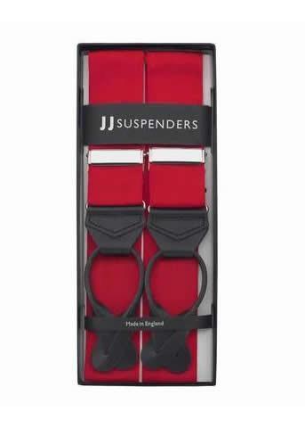 Crimson Sun - Formal Red Suspenders - JJ Suspenders