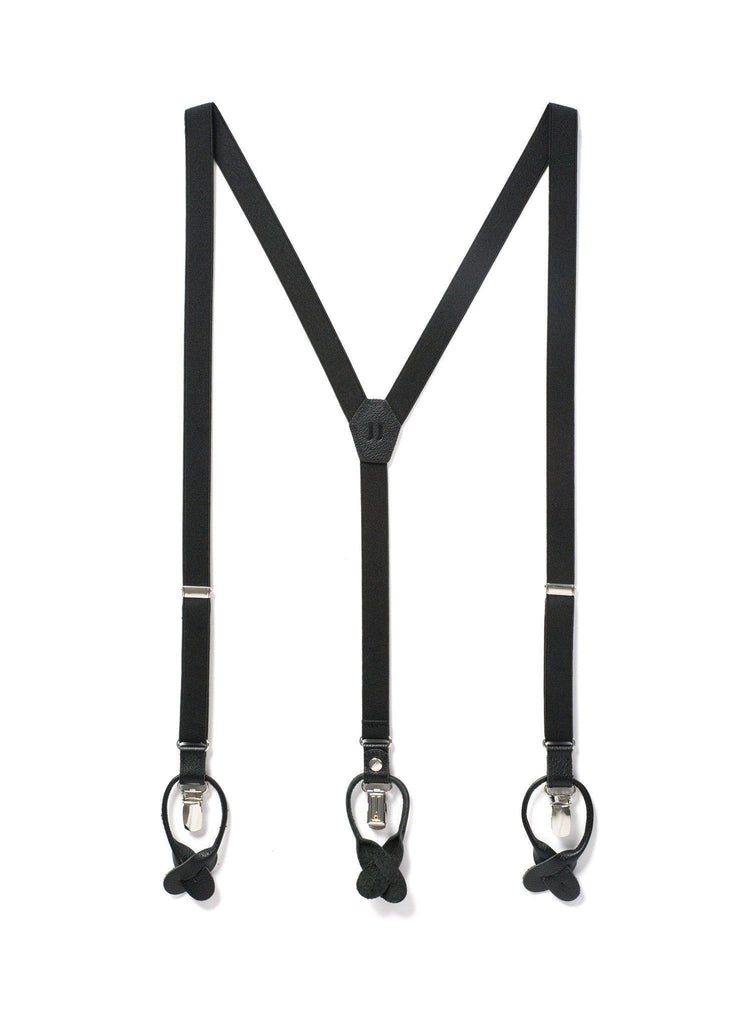 Jet Set - Skinny Black Suspenders - JJ Suspenders