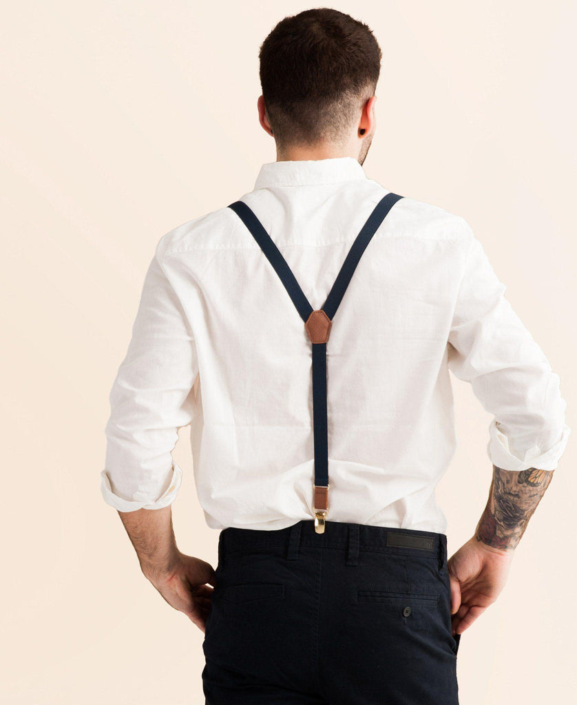 Navy Baby - Skinny Navy Suspenders - JJ Suspenders