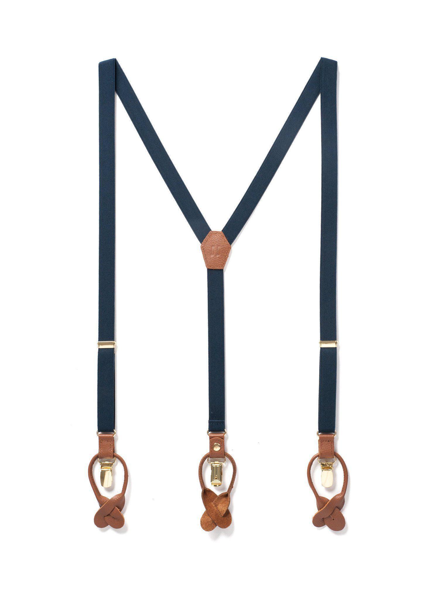 JJ Suspenders Navy Baby - Skinny Navy Suspenders