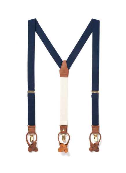 Navy Tides - Classic Navy Suspenders - JJ Suspenders