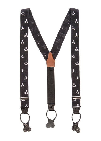 Formal Black Elastic Band Suspenders